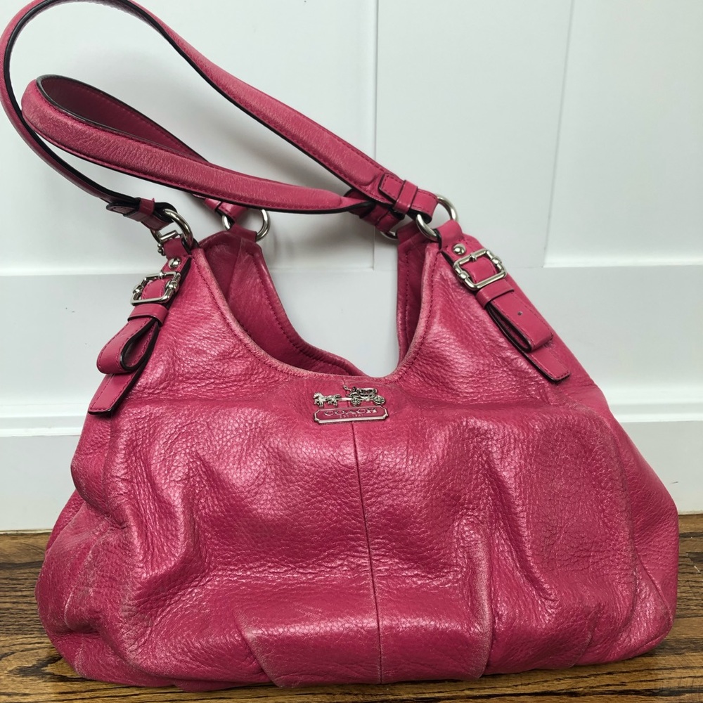 Pink Coach Hobo Handbag